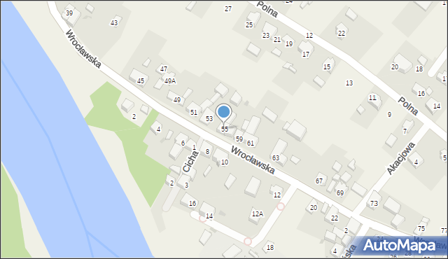 Ratowice, Wrocławska, 55, mapa Ratowice