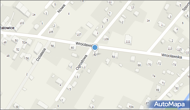 Ratowice, Wrocławska, 62, mapa Ratowice