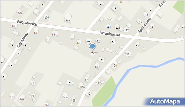 Ratowice, Wrocławska, 7a, mapa Ratowice