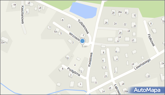 Robakowo, Wrzosowa, 1, mapa Robakowo