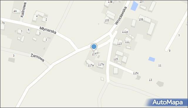 Rogów Sobócki, Wrocławska, 117, mapa Rogów Sobócki