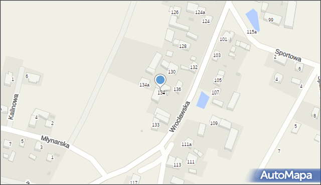 Rogów Sobócki, Wrocławska, 134, mapa Rogów Sobócki