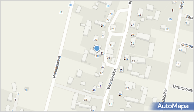 Rogów Sobócki, Wrocławska, 38, mapa Rogów Sobócki