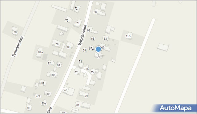 Rogów Sobócki, Wrocławska, 71, mapa Rogów Sobócki