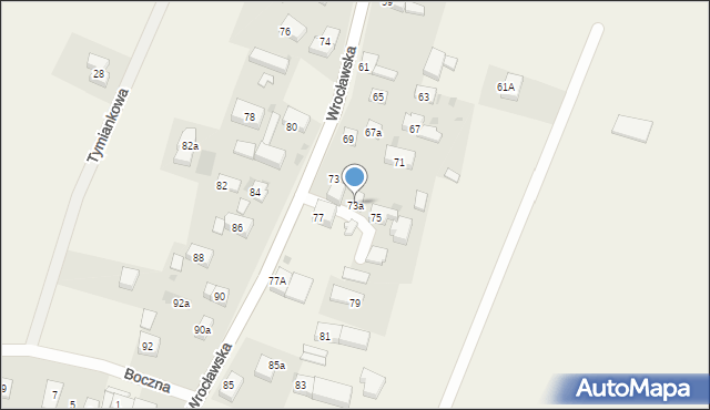 Rogów Sobócki, Wrocławska, 73a, mapa Rogów Sobócki