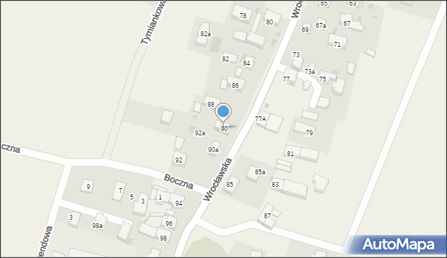 Rogów Sobócki, Wrocławska, 90, mapa Rogów Sobócki
