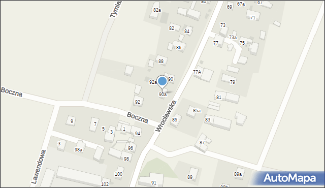 Rogów Sobócki, Wrocławska, 90a, mapa Rogów Sobócki