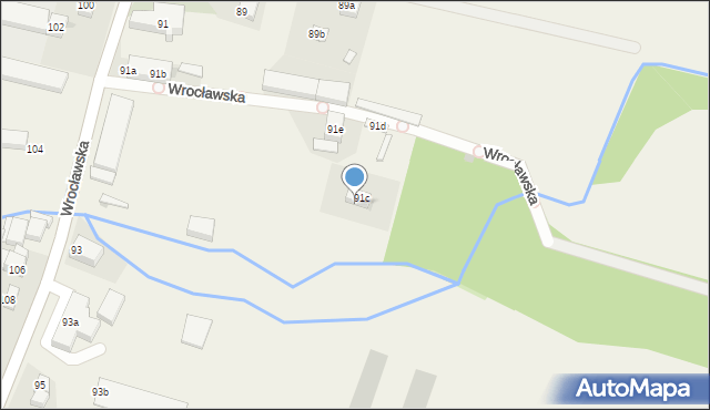 Rogów Sobócki, Wrocławska, 91f, mapa Rogów Sobócki