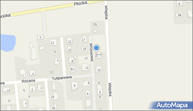 Rogozino, Wrzosowa, 12, mapa Rogozino