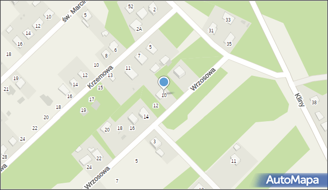 Ruda, Wrzosowa, 10, mapa Ruda