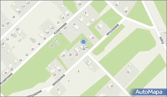 Ruda, Wrzosowa, 14, mapa Ruda