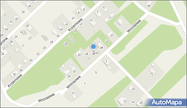 Ruda, Wrzosowa, 16, mapa Ruda