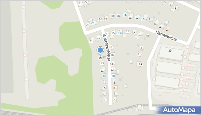 Ruda Śląska, Wróblewskiego Walerego, gen., 15, mapa Rudy Śląskiej