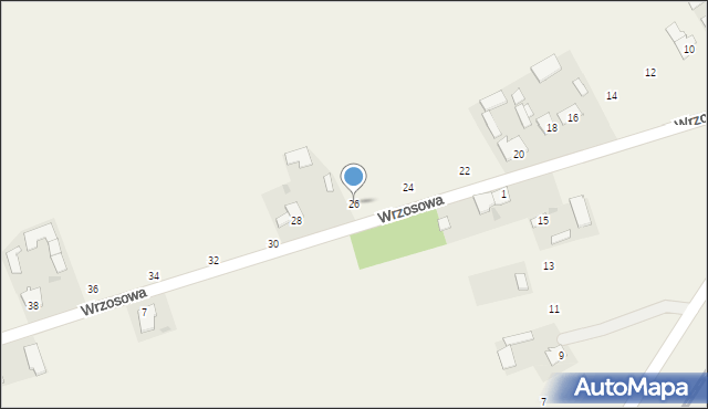 Ruda Wielka, Wrzosowa, 26, mapa Ruda Wielka