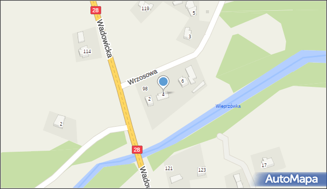 Rudze, Wrzosowa, 4, mapa Rudze