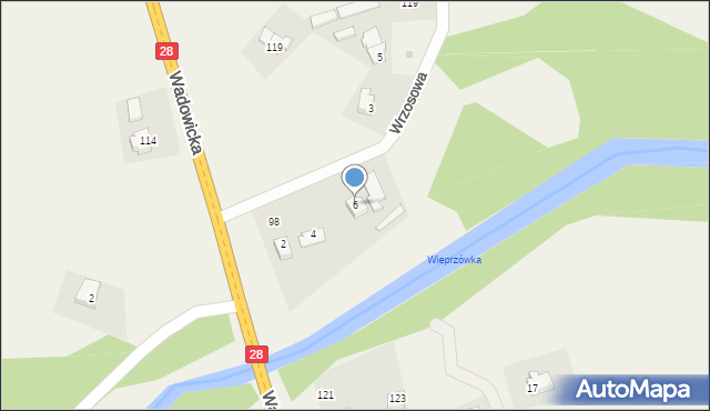 Rudze, Wrzosowa, 6, mapa Rudze