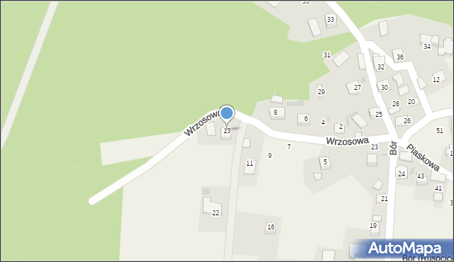 Rusocice, Wrzosowa, 13, mapa Rusocice