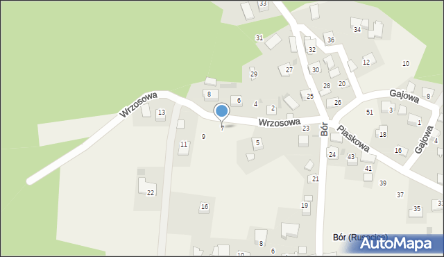 Rusocice, Wrzosowa, 7, mapa Rusocice