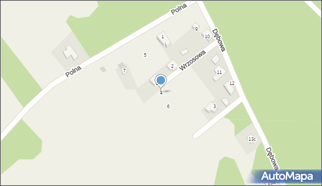 Rybakowo, Wrzosowa, 4, mapa Rybakowo