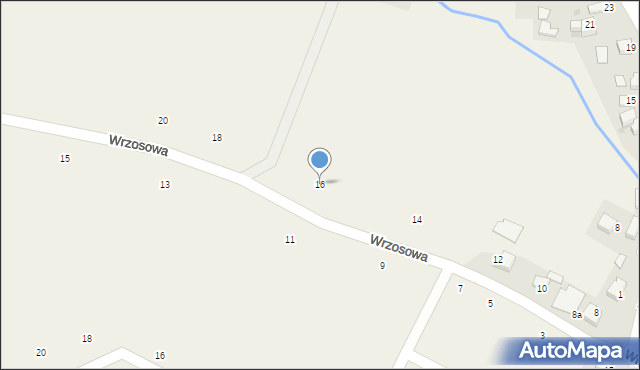 Rybna, Wrzosowa, 16, mapa Rybna