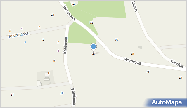 Rybna, Wrzosowa, 47, mapa Rybna