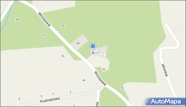 Rybna, Wrzosowa, 56, mapa Rybna