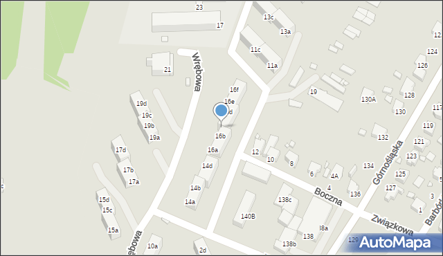 Rybnik, Wrębowa, 16c, mapa Rybnika