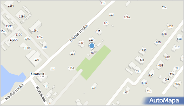 Rybnik, Wrzosowa, 5C, mapa Rybnika