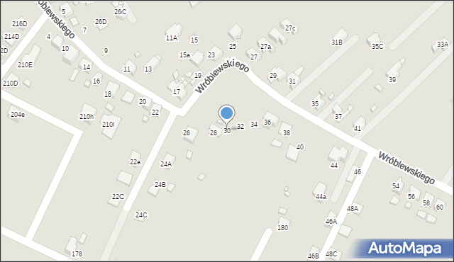 Rydułtowy, Wróblewskiego Walerego, gen., 30, mapa Rydułtowy