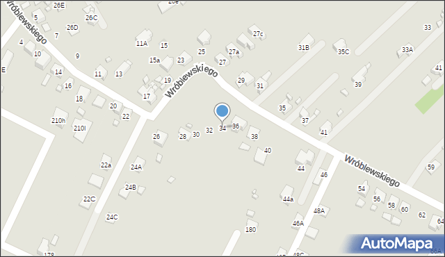 Rydułtowy, Wróblewskiego Walerego, gen., 34, mapa Rydułtowy