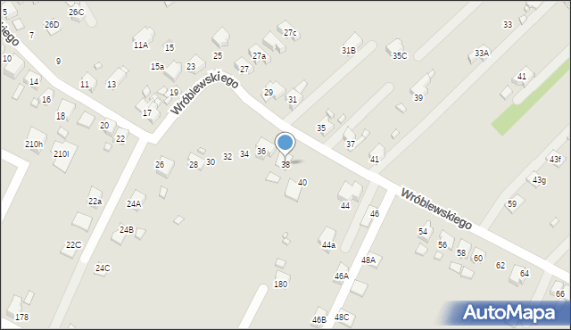 Rydułtowy, Wróblewskiego Walerego, gen., 38, mapa Rydułtowy