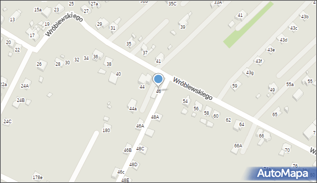 Rydułtowy, Wróblewskiego Walerego, gen., 46, mapa Rydułtowy