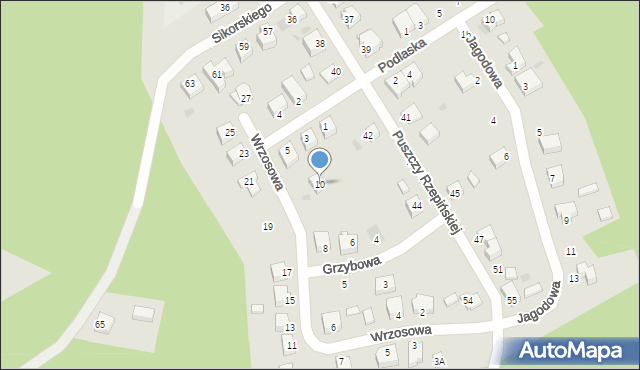 Rzepin, Wrzosowa, 10, mapa Rzepin
