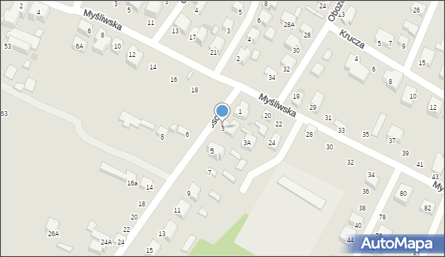 Siedlce, Wrzosowa, 3, mapa Siedlce