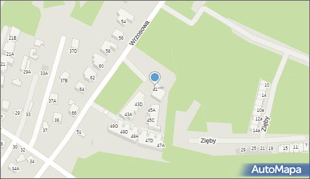 Siedlce, Wrzosowa, 41, mapa Siedlce