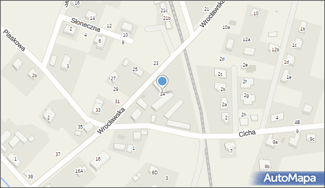 Siedlec, Wrocławska, 14, mapa Siedlec