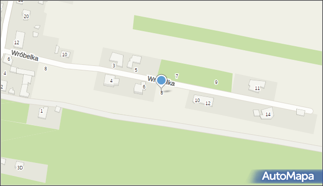 Siedliska, Wróbelka, 8, mapa Siedliska