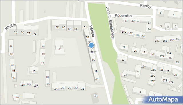 Siemianowice Śląskie, Wróbla Hermana, 4B, mapa Siemianowice Śląskie