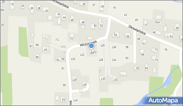 Siepraw, Wrzosowa, 124, mapa Siepraw