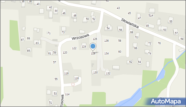 Siepraw, Wrzosowa, 128, mapa Siepraw