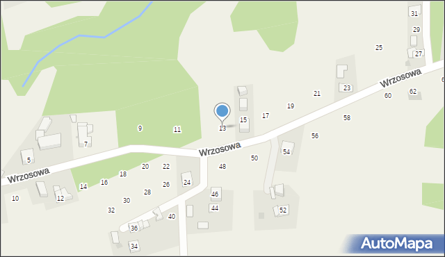 Siepraw, Wrzosowa, 13, mapa Siepraw