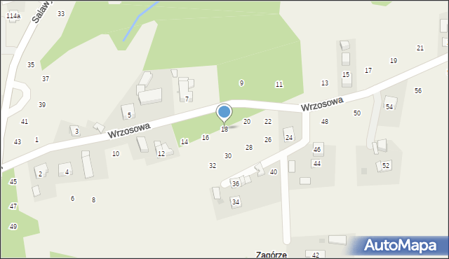 Siepraw, Wrzosowa, 18, mapa Siepraw