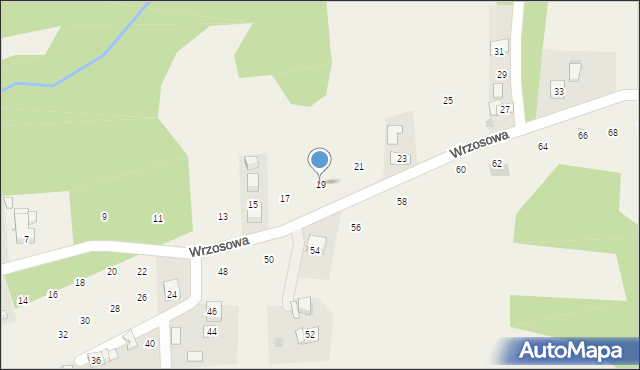 Siepraw, Wrzosowa, 19, mapa Siepraw