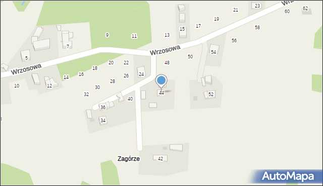 Siepraw, Wrzosowa, 44, mapa Siepraw