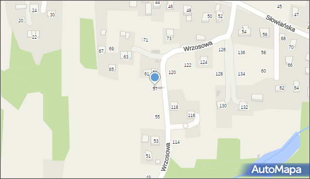 Siepraw, Wrzosowa, 57, mapa Siepraw