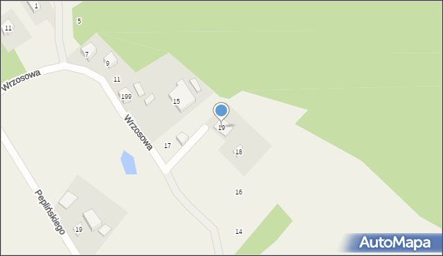 Sierakowice, Wrzosowa, 19, mapa Sierakowice