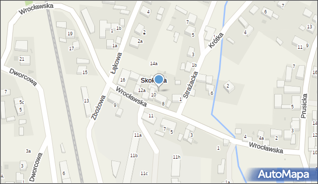 Skokowa, Wrocławska, 10a, mapa Skokowa