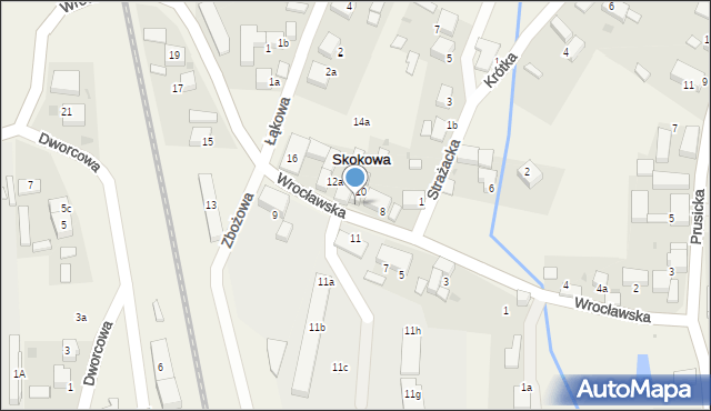 Skokowa, Wrocławska, 10b, mapa Skokowa
