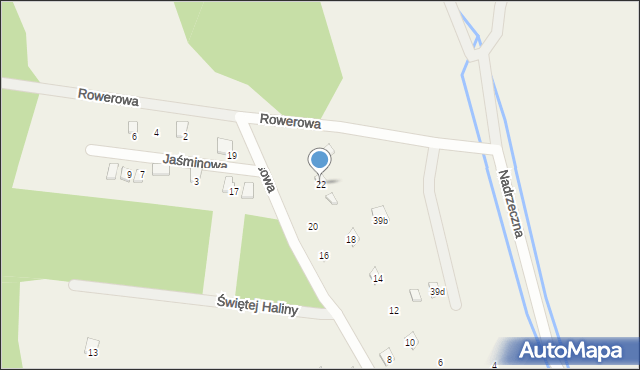 Słajszewo, Wrzosowa, 22, mapa Słajszewo