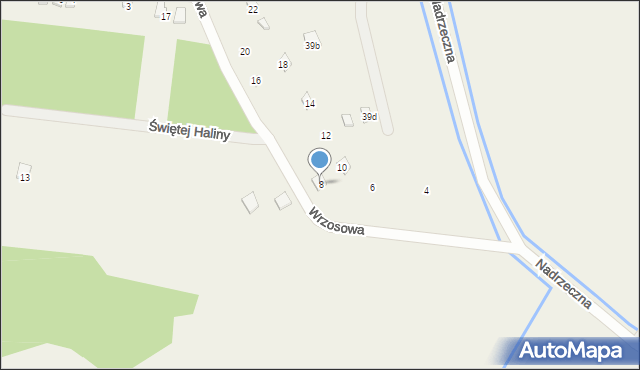 Słajszewo, Wrzosowa, 8, mapa Słajszewo